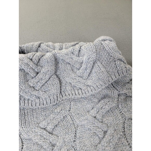 Aran Woollen Mills Sweater Womens Large Cable Knit Turtleneck Merino Ireland - Picture 5 of 11